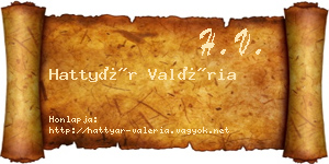 Hattyár Valéria névjegykártya