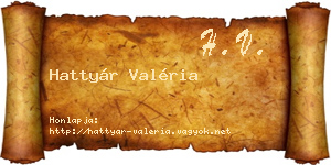 Hattyár Valéria névjegykártya
