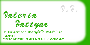 valeria hattyar business card